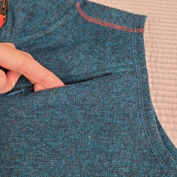 Orvis Vest Womens M Teal Blue/ Green Wool Blend Fleece Sweater Full Zip *read - Picture 8 of 14